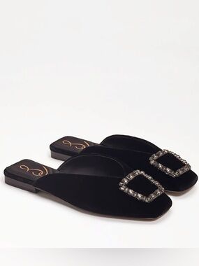 🆕{Sam Edelman}  Lavina Velvet Buckle Mule